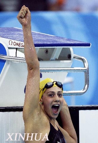 الاسترالية رايس تسجل رقما قياسيا عالميا في سباحة 400 متر