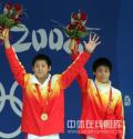 图文-男子双人10米台跳水 林跃/火亮收获金牌