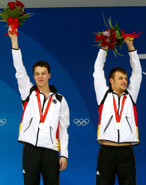 图文-男子双人10米台跳水 德国选手夺得第二