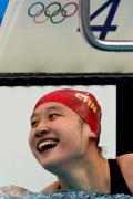 图文-女子200米蝶泳刘子歌夺冠 刘子歌的开心侧面