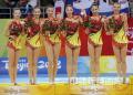 图文-中国队夺艺术体操集体全能银牌 此刻无比幸福