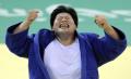 图文-[奥运]女柔78公斤以上级 佟文夺冠后仰天长啸