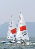 图文-帆船帆板选手青岛训练 中国帆船并驾齐驱