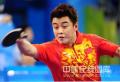 图文-奥运乒乓球男子团体决赛赛况 王皓轻松回球