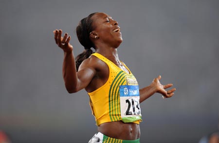 Jamaica's Campbell-Brown wins women's 200m gold