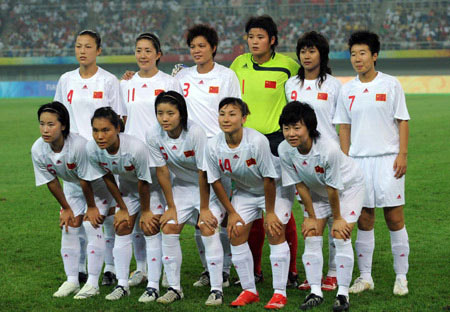 Photo: Chinese women soccer team debuts against Sweden