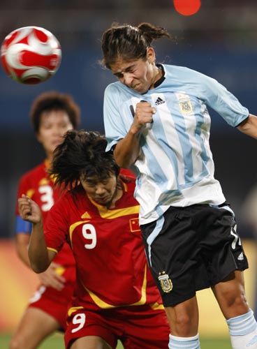 Photo: China beats Argentina 2-0 at Women's football
