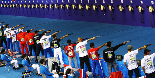 Photo: Modern Pentathlon Men's Shooting 10m Air Pistol