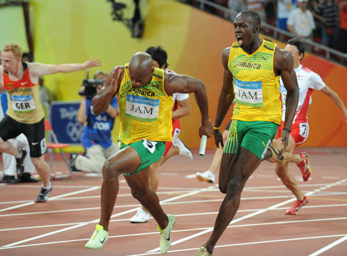 Photo: Jamaica wins 4 x 100m Relay gold