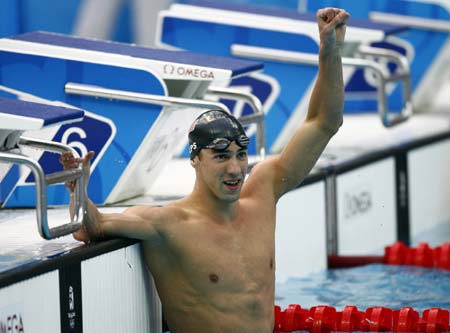 Phelps's 7th gold doubted by eyes but comfirmed by timing system