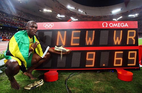 Usain Bolt the world's fastest man ever