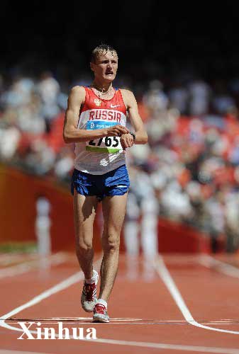 Borchin de Rusia gana oro en 20km marcha masculino 