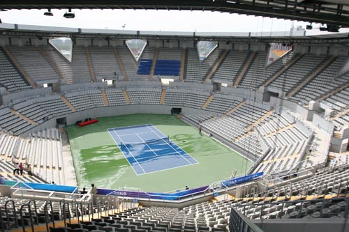 Inauguration du court de tennis du Parc olympique