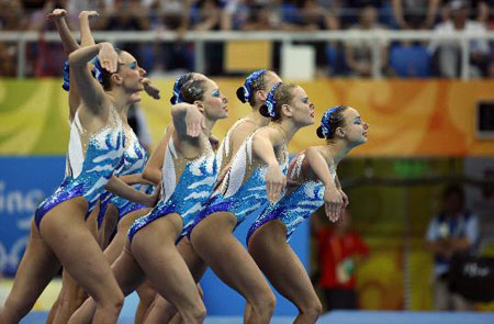 Natation synchronisée (équipe) : Les Russes remontent sur le podium