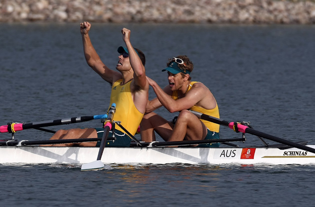 Rudern-Gold über Zweier ohne Steuermann für Australien