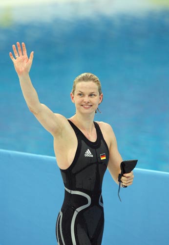 Britta Steffen holt Gold im 50 Meter-Freistil für Deutschland