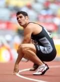 图文-奥运会男子200米预赛 新西兰选手等待成绩