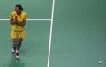 图文-奥运会11日羽毛球女单赛况 对手的球出界