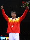 图文-张志磊获91公斤以上级亚军 银牌同样很骄傲