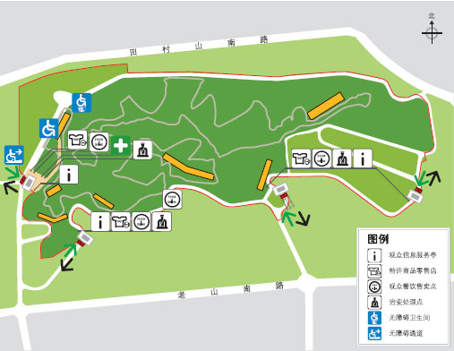 资料图片:老山山地自行车场结构示意图