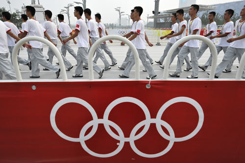 图文-北京奥运会开幕式准备就绪 走向五环的世界