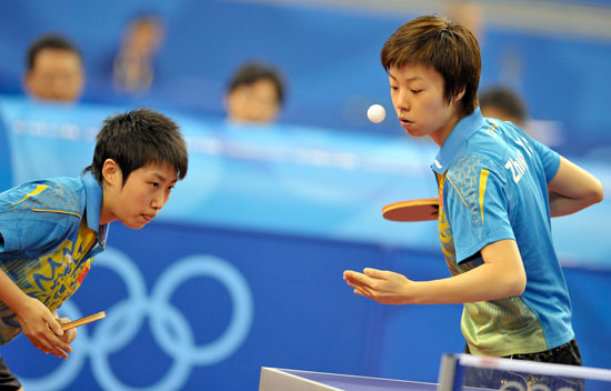 图文-[乒乓球]女团首轮中国队取胜 张怡宁郭跃双打