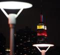 纽约帝国大厦为奥运点灯