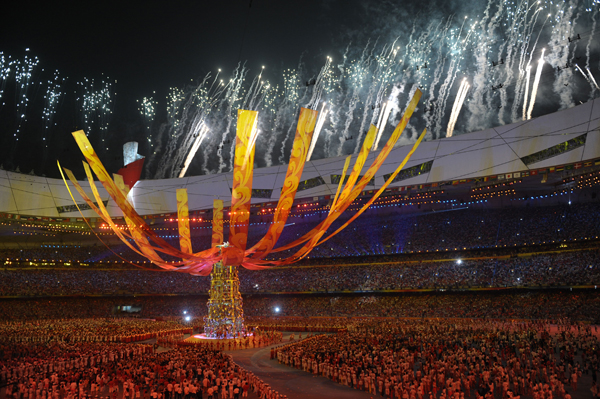 图文-北京奥运会闭幕式 焰火再次燃放推向新高潮