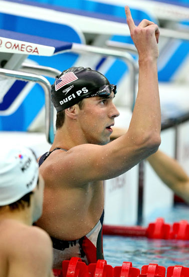 图文-男子200米自由泳美国夺冠 菲尔普斯无愧王者