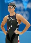 图文-女子100米仰泳决赛 考芙琳面色凝重