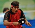 图文-乒乓球男单第二轮开战 印度选手卡马尔
