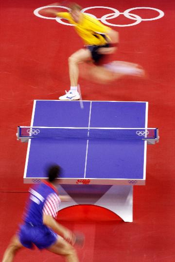 图文-乒乓球男单佩尔森闯入半决赛 佩尔森迷踪步