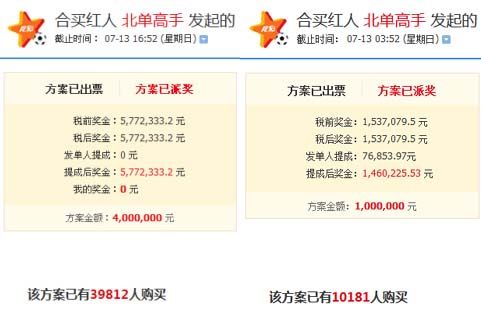 北单高手两单共中奖730万 北单高手两单共中奖730万