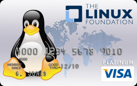 Linux foundation turns Visa platinum credit card