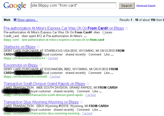 Google搜索结果泄露用户信用卡号_互联网