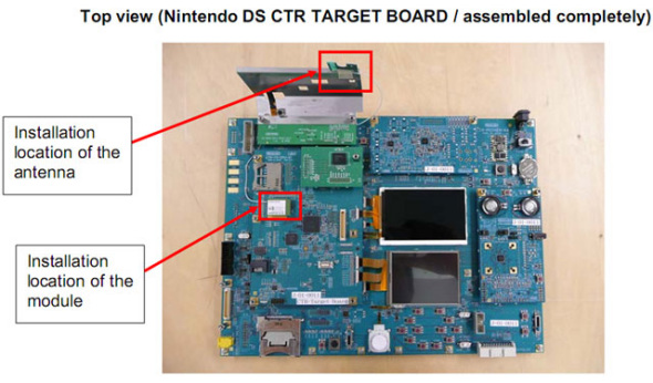 图为：疑似任天堂3DS原型机的测试主板图片