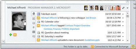 微软Outlook整合Facebook和WindowsLive