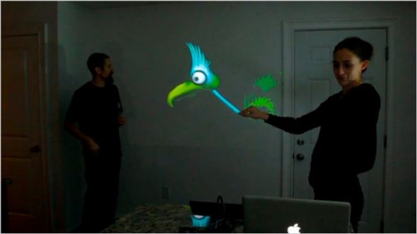 用户利用Kinect制作动画玩偶