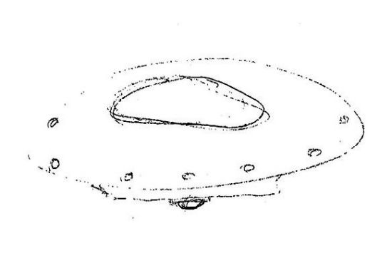 UFO草图，曾在南威尔士上空出现。
