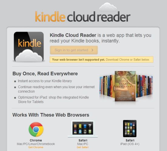 亚马逊Kindle网页应用