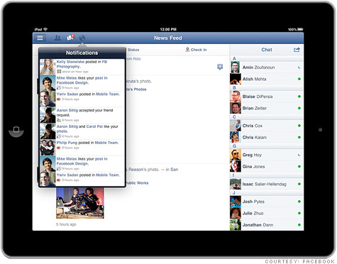 Facebook推出iPad应用 挑战苹果应用商店(图