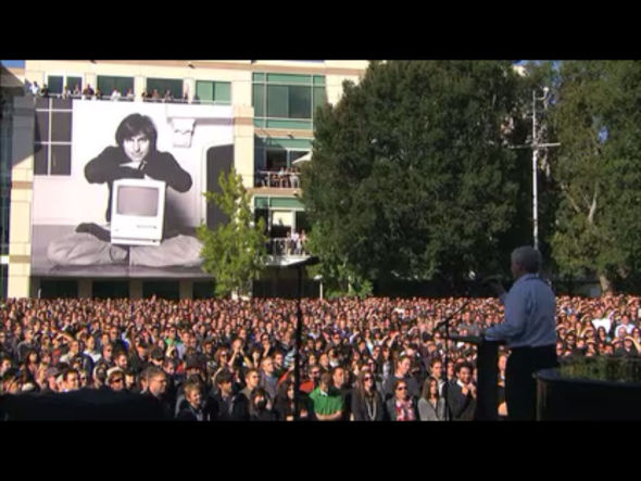 苹果官网公布乔布斯追悼会视频(图)_业界