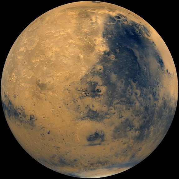 宇航局“海盗”号飞船拍摄的火星照片。这艘飞船于1975年发射升空