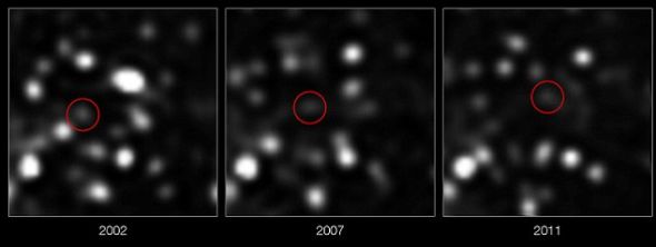 天文学家发现这个天体正向银河中心的超大质量黑洞飞去，它正以5000英里/时的加速度向前疾驶。它将于2013年撞上黑洞