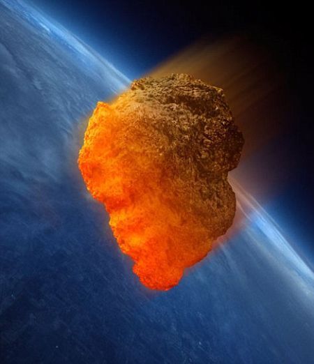 火星陨石坠落地球（效果图） 