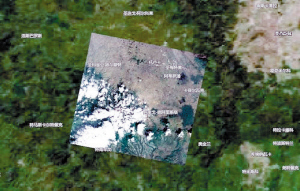 天地图上覆盖墨西哥托卢卡地区的资源三号测绘卫星影像。