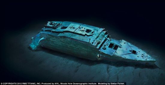 "泰坦尼克"号的船首模型,揭示了一些此前从未看到的细节