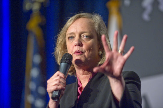 Whitman of · of case of HP CEO plum