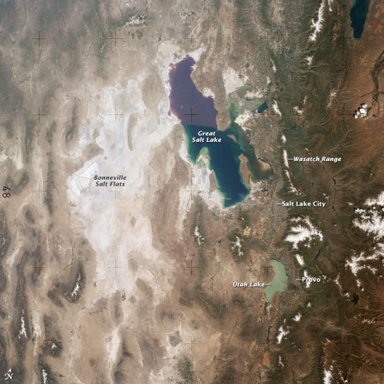 每日卫星照:从空间站上看美国大盐湖_科学探索