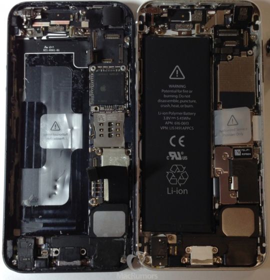 iPhone 5S原型机(左)及iPhone 5(右) iPhone 5S原型机(左)及iPhone 5(右)